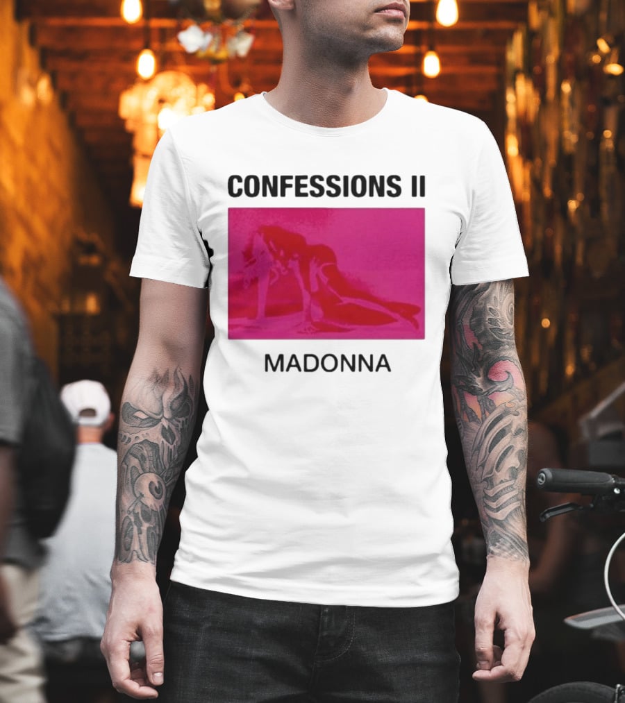 Madonna Confessions II Neon Pink Crawling Pose T-Shirt