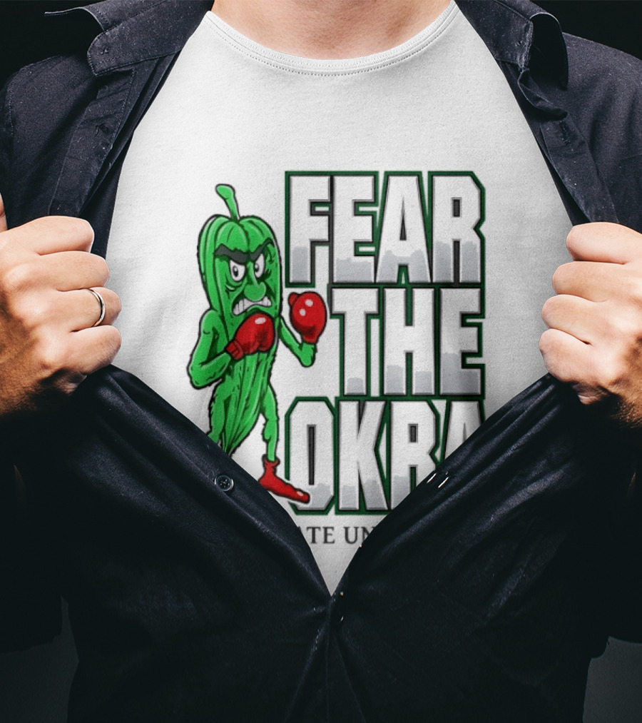 Fear The Okra Delta State University Boxing Okra T-Shirt