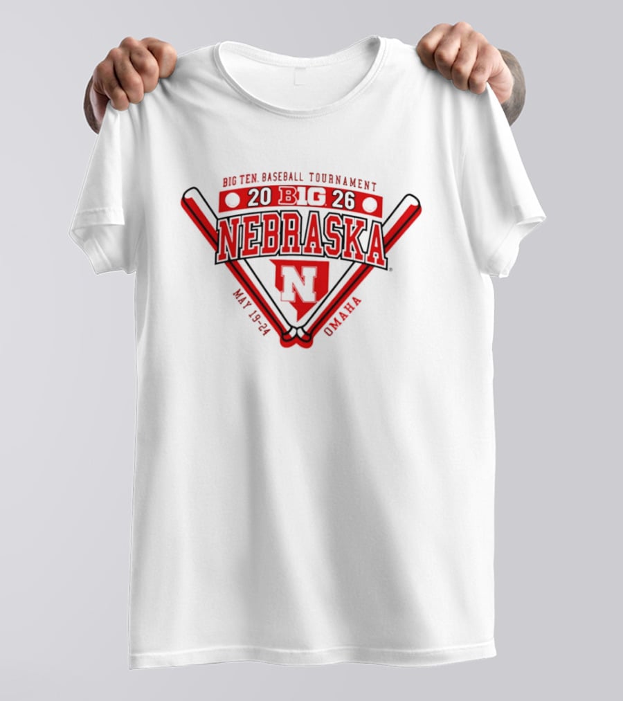 Big Ten Baseball Tournament 2026 Nebraska Cornhuskers May 20 24 Omaha T-Shirt