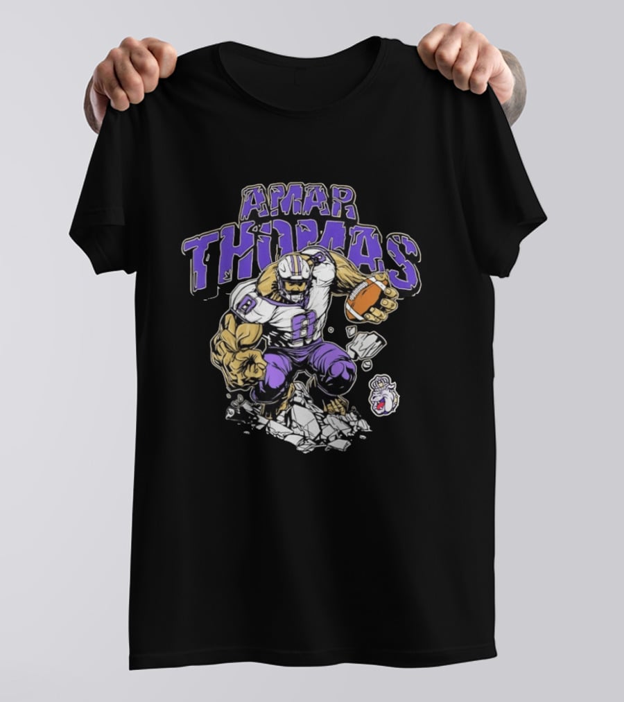 Amar Thomas James Madison Dukes Football Player T-Shirt