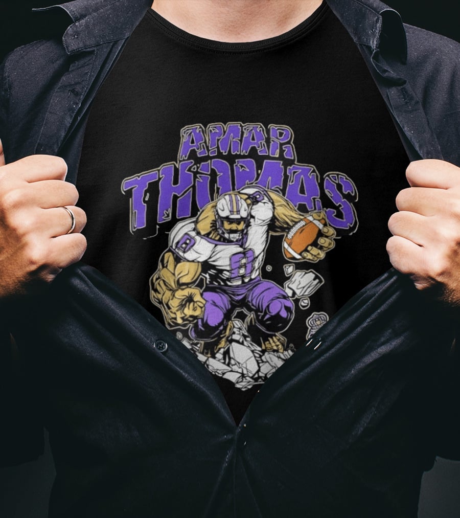 Amar Thomas James Madison Dukes Football Player T-Shirt