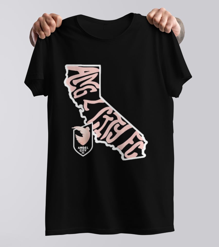 Angel City FC Groovy California Map T-Shirt
