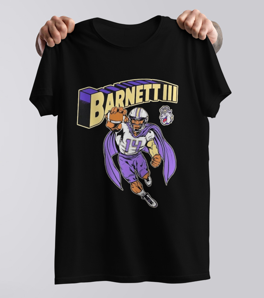 Barnett III James Madison Dukes Football Player T-Shirt