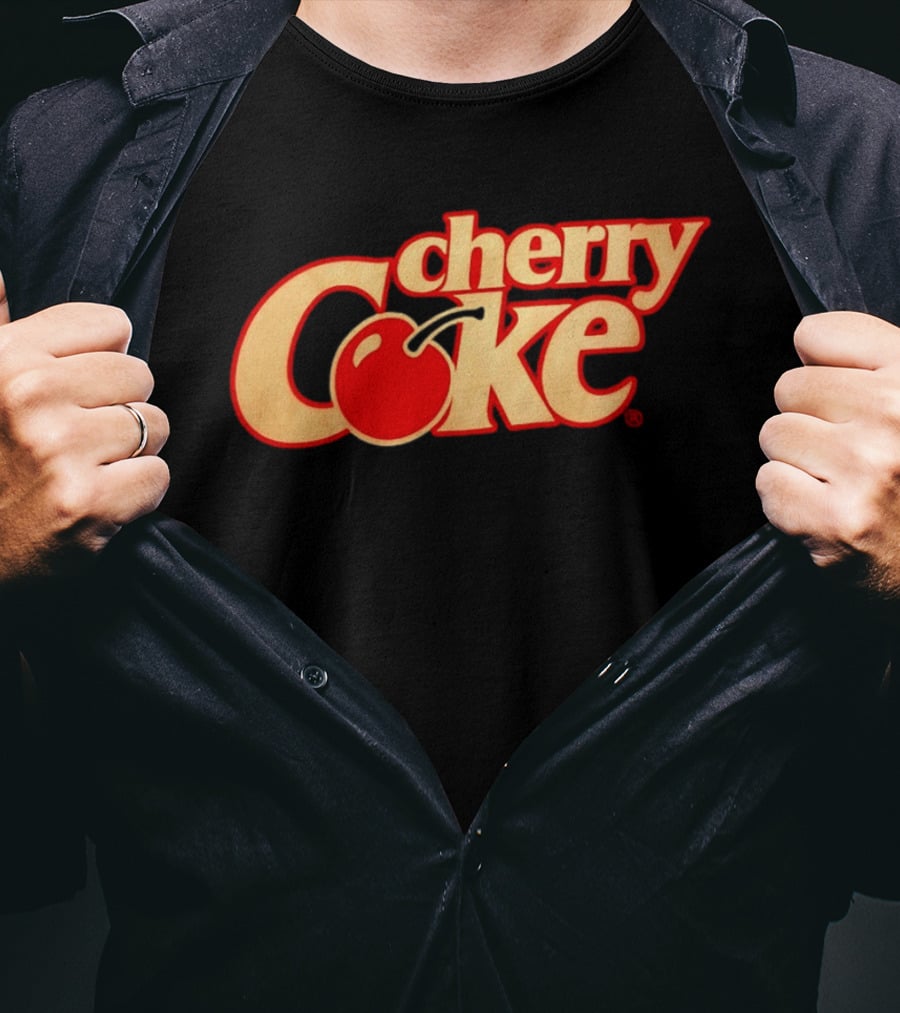 Cherry Coke Retro Logo With Red Cherry T-Shirt