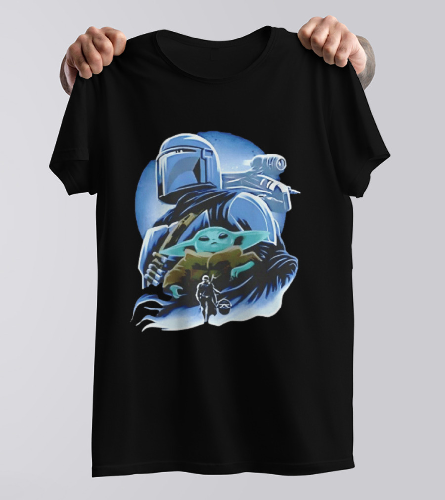 Din Djarin Grogu Mudhorn Clan Star Wars Mandalorian T-Shirt