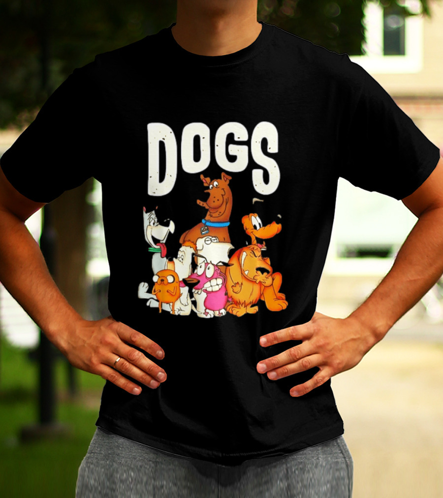 DOGS Astro Scooby Doo Jake Droopy Brian Griffin Courage Pluto Muttley T-Shirt