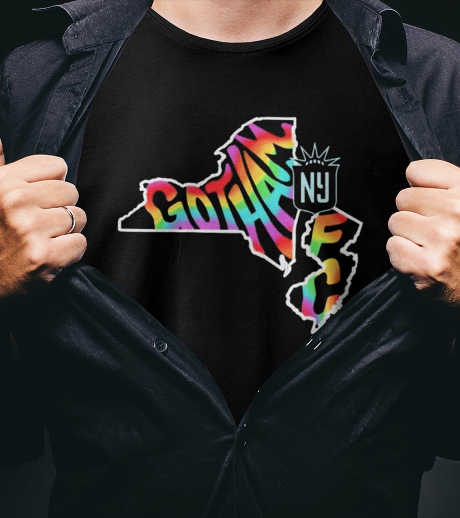 Gotham FC Pride Groovy New York New Jersey T-Shirt