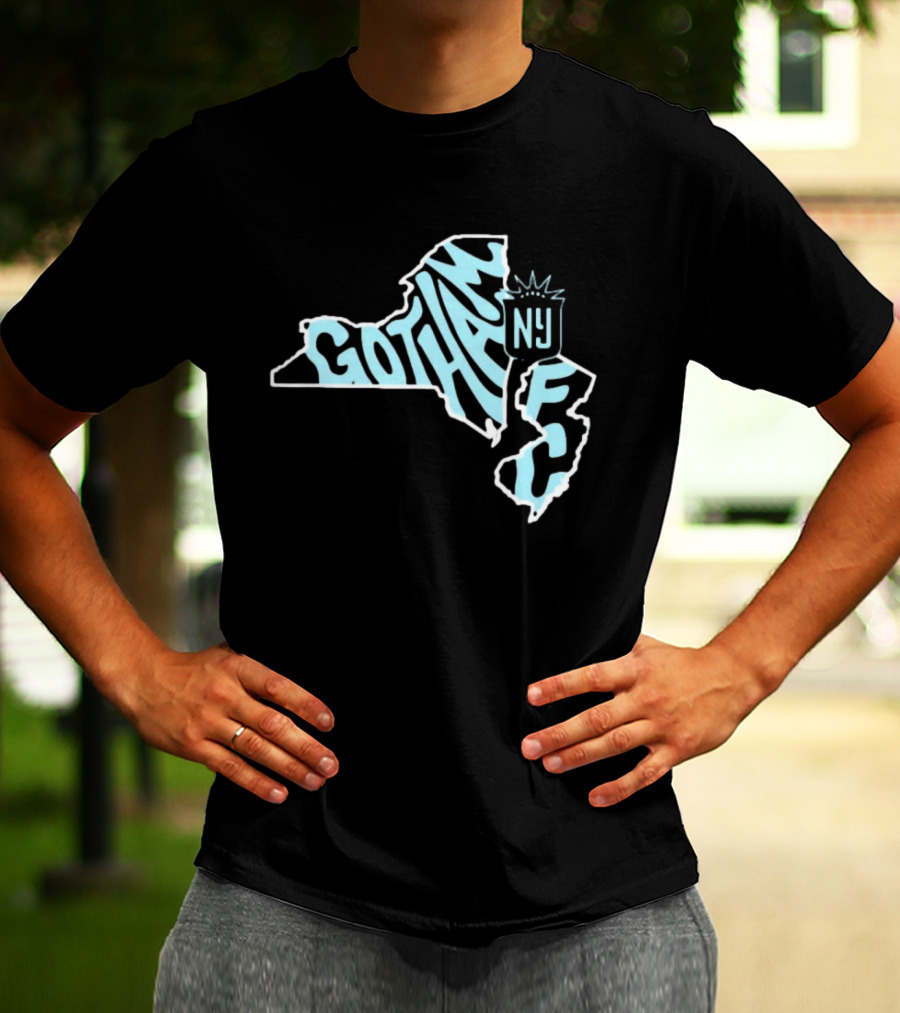 Gotham FC New Jersey New York State Groovy NY FC T-Shirt