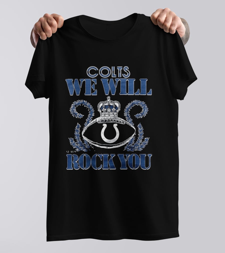 Indianapolis Colts We Will Rock You Crown Symbol 2026 T-Shirt