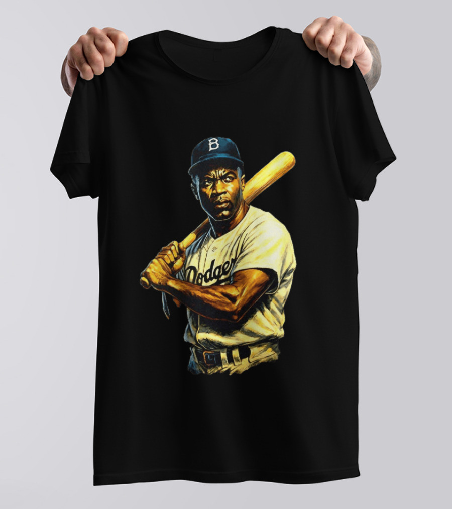 Jackie Robinson Brooklyn Dodgers Baseball Legend T-Shirt