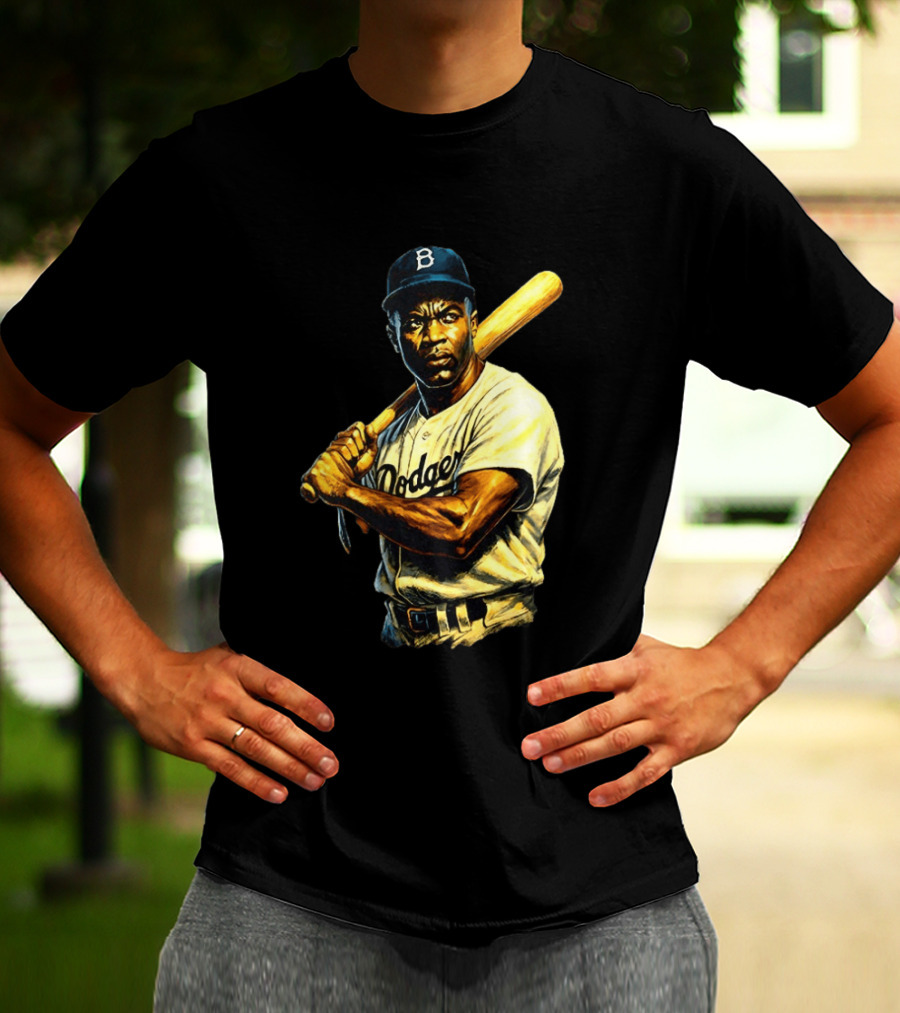 Jackie Robinson Brooklyn Dodgers Baseball Legend T-Shirt
