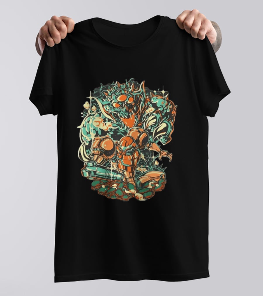 Metroid Samus Aran Kraid Catastrophic Day Retro Gaming T-Shirt