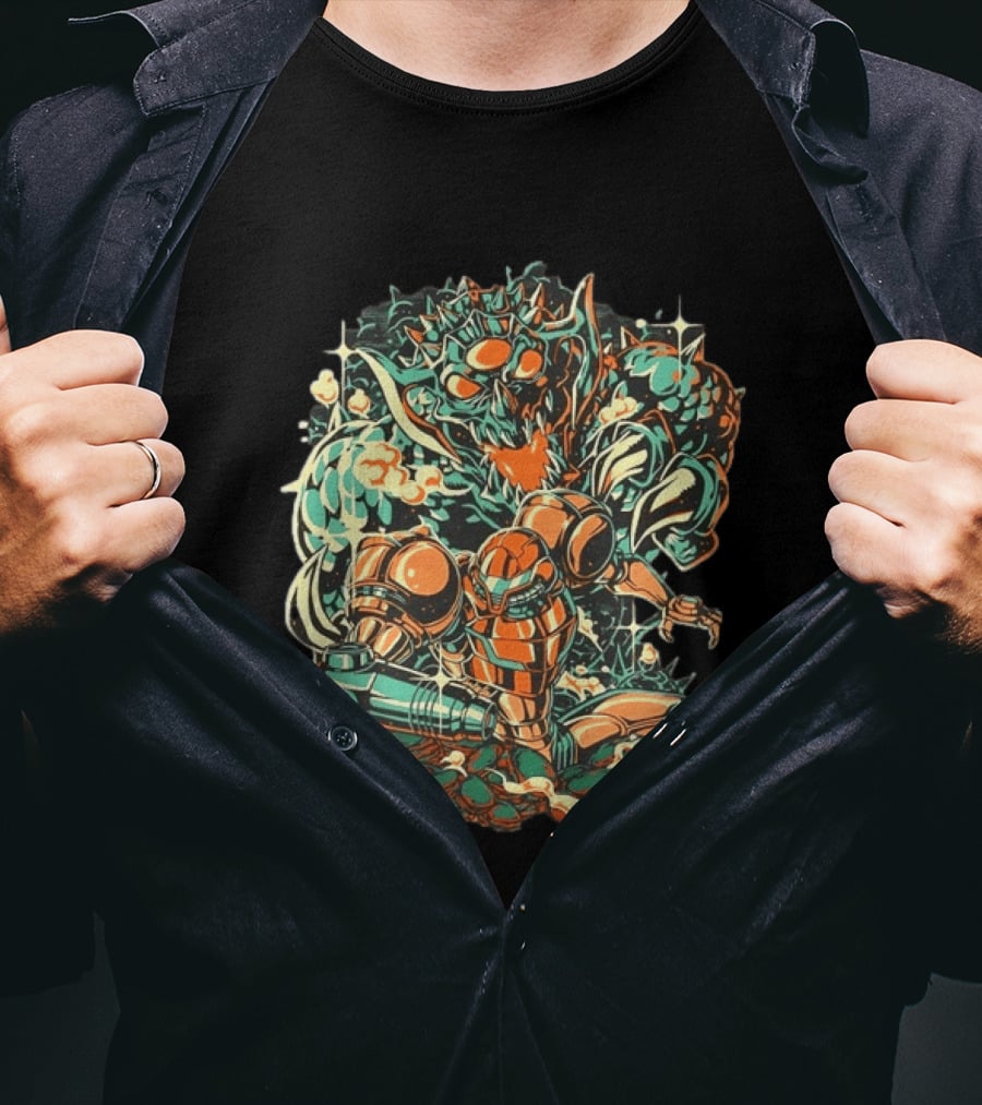 Metroid Samus Aran Kraid Catastrophic Day Retro Gaming T-Shirt