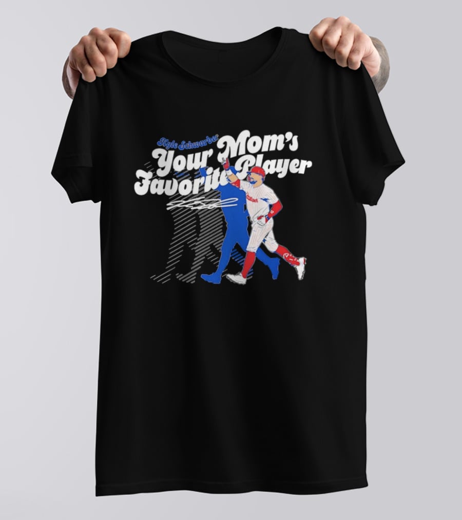 Kyle Schwarber Your Mom's Favorite Player Philadelphia Phillies Baseball Signature T-Shirt