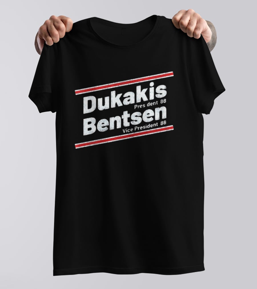 Dukakis Bentsen President 88 Vice President 88 Retro Campaign T-Shirt