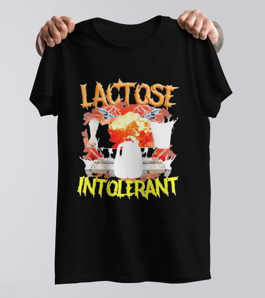 Lactose Intolerant Explosive Milk Jug Meme T-Shirt