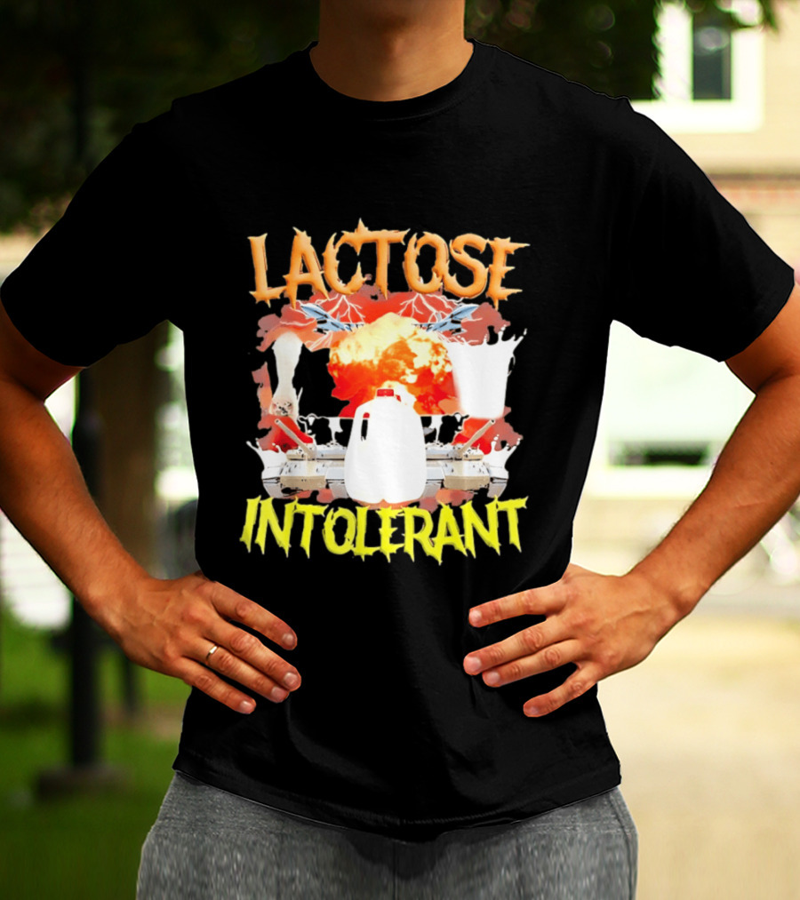 Lactose Intolerant Explosive Milk Jug Meme T-Shirt