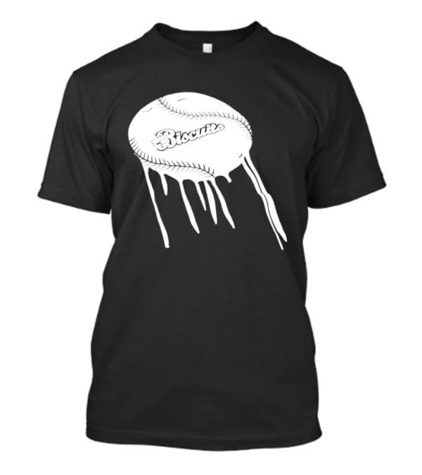 Montgomery Biscuits Baseball Dripping Melted Effect T-Shirt