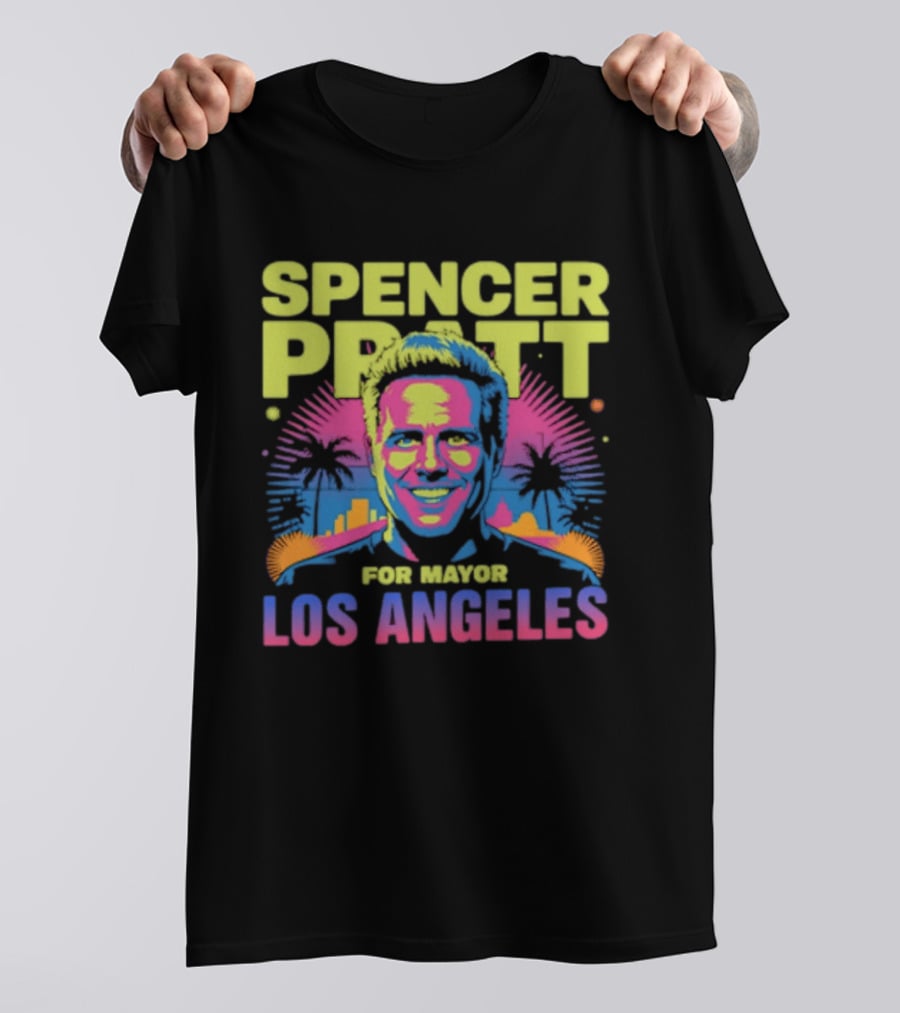 Spencer Pratt For Mayor Los Angeles Neon Pop T-Shirt
