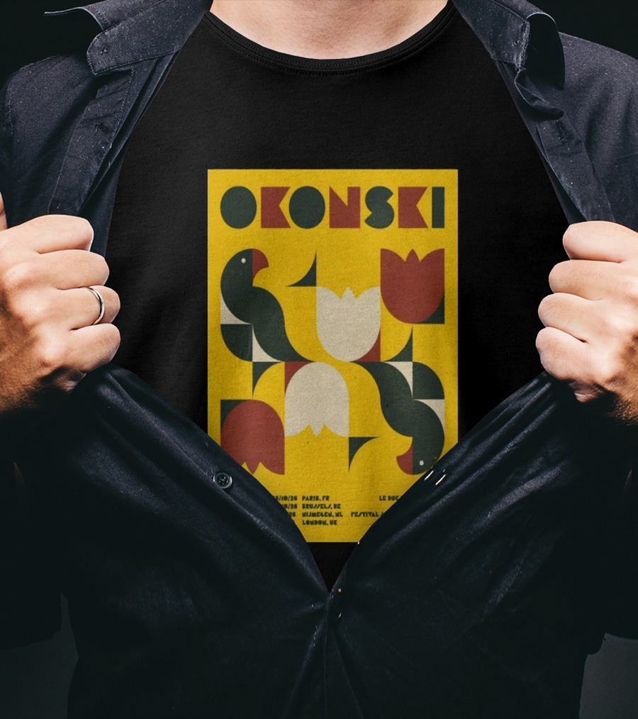 Okonski EU UK Tour 2026 Paris Brussels Nijmegen London Jazz Shows T-Shirt