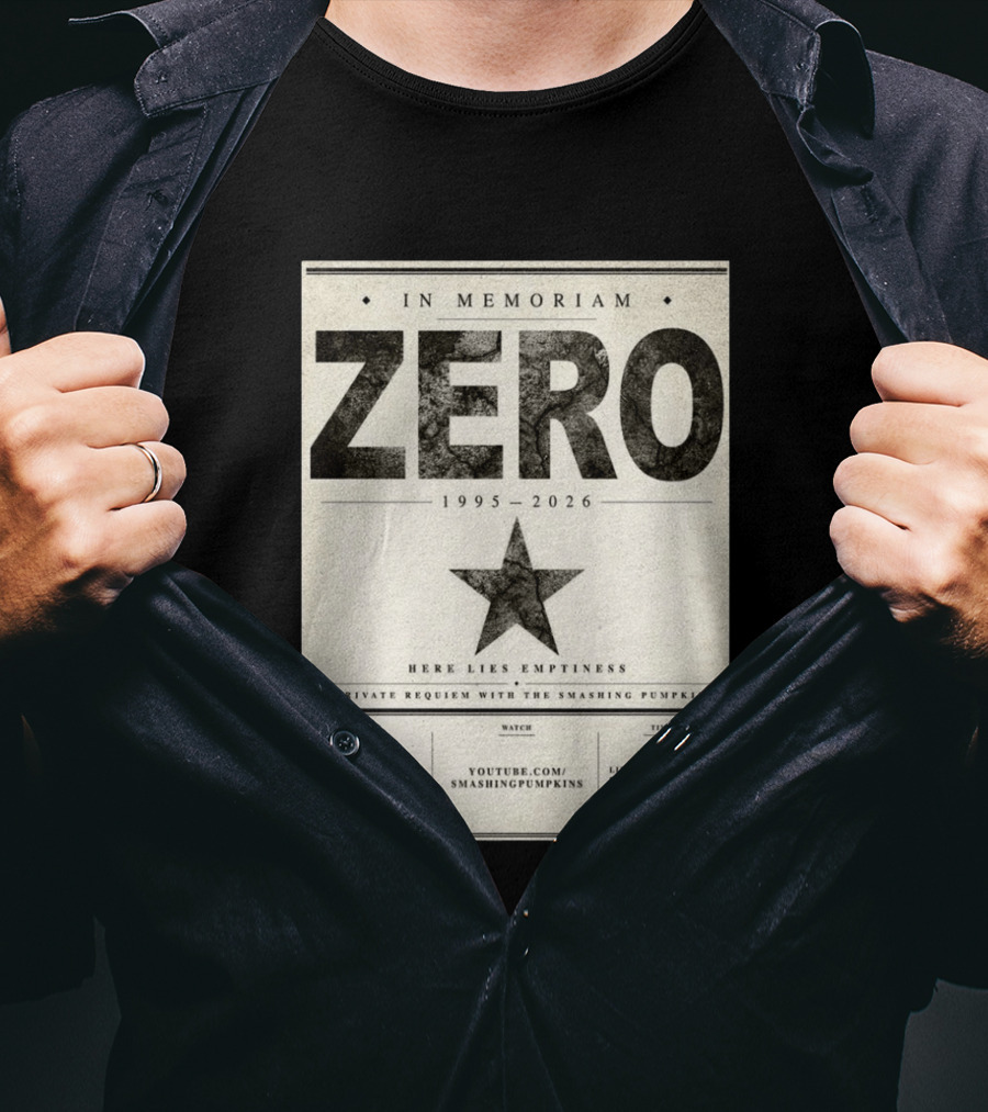 In Memoriam Zero 1995 2026 A Private Requiem With The Smashing Pumpkins May 17 Livestream 5:00 PM PST T-Shirt
