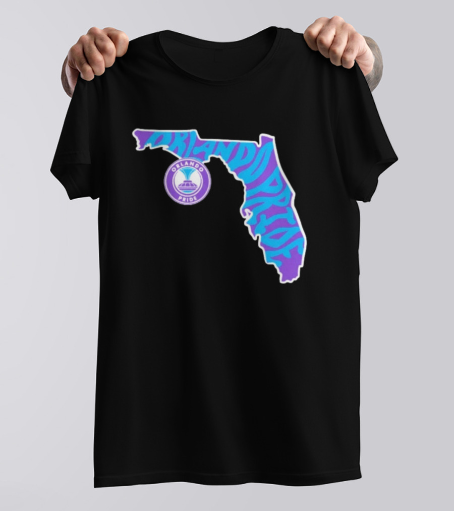 Orlando Pride Groovy State Of Florida Map Team T-Shirt