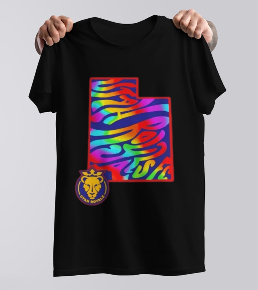 Utah Royals FC Pride Groovy Rainbow State T-Shirt