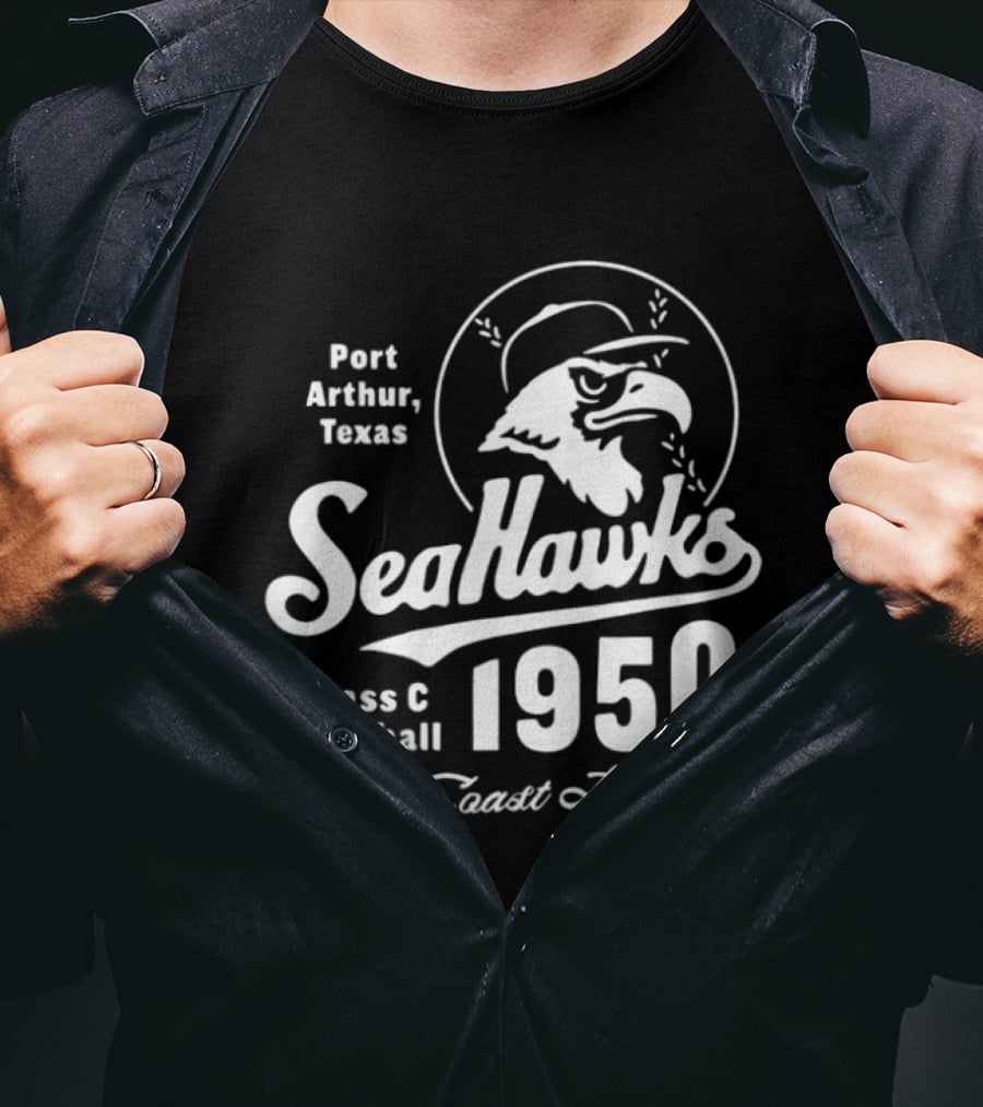 Port Arthur Texas Seahawks Class C Baseball 1950 Gulf Coast League T-Shirt