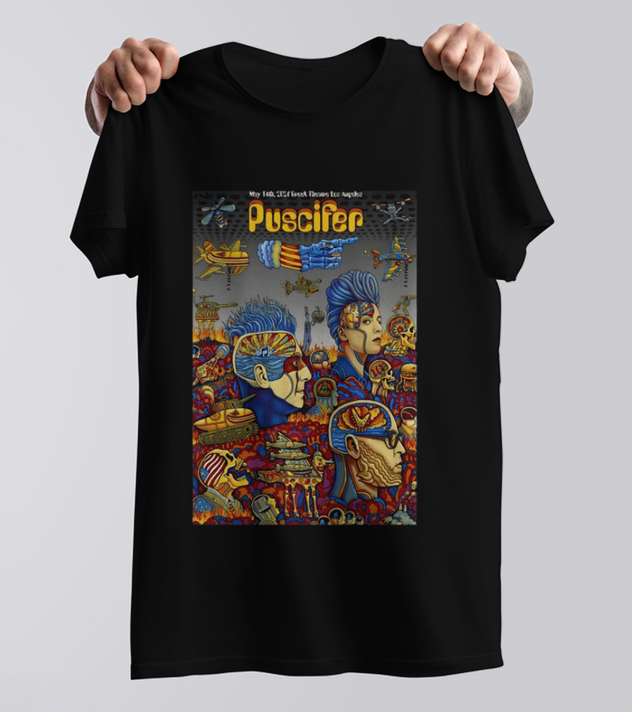 Puscifer May 14 2026 Greek Theatre Los Angeles CA Psychedelic Concert T-Shirt
