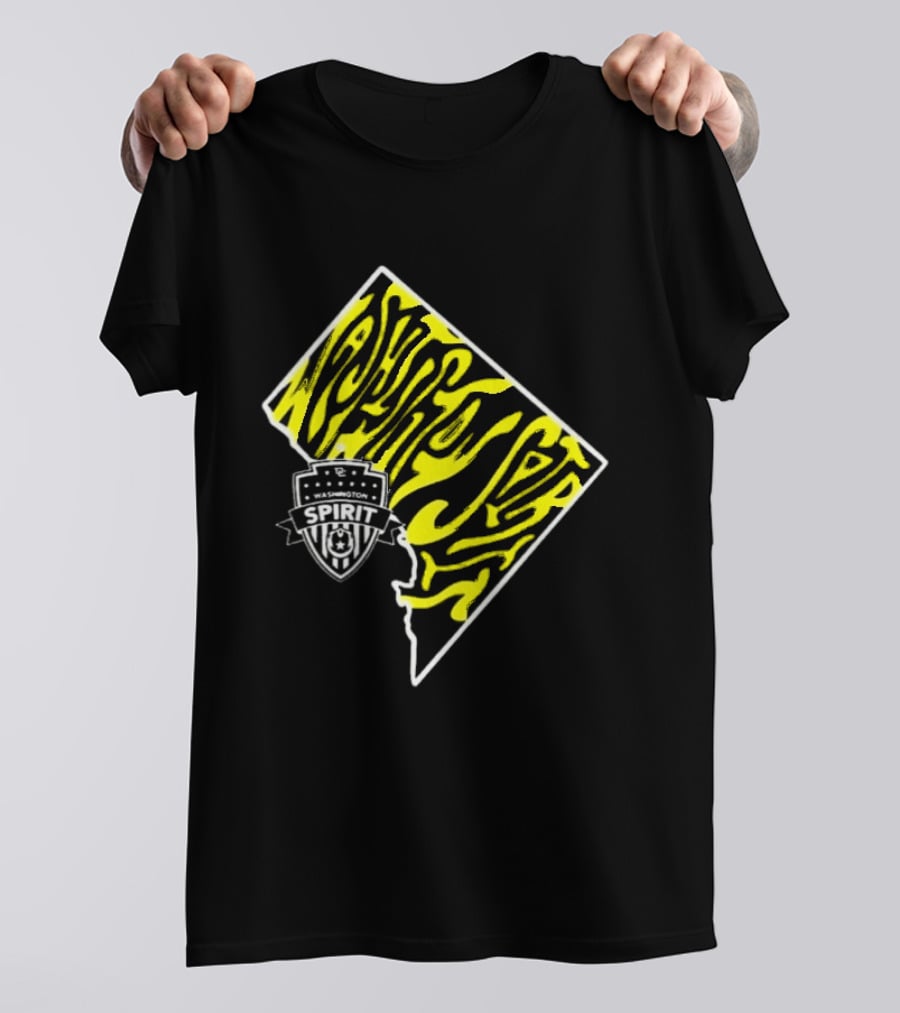Washington Spirit Groovy State Team Logo Yellow T-Shirt