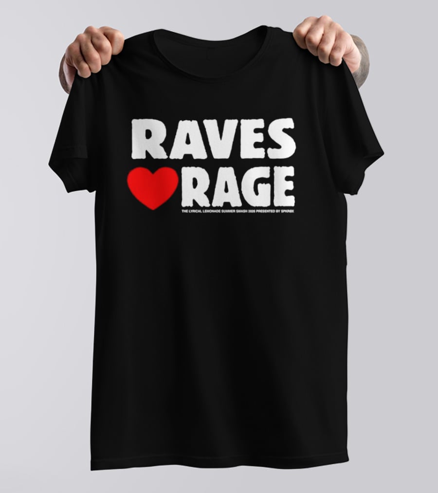 Raves Love Rage Summer Smash 2026 Festival Black Trucker T-Shirt