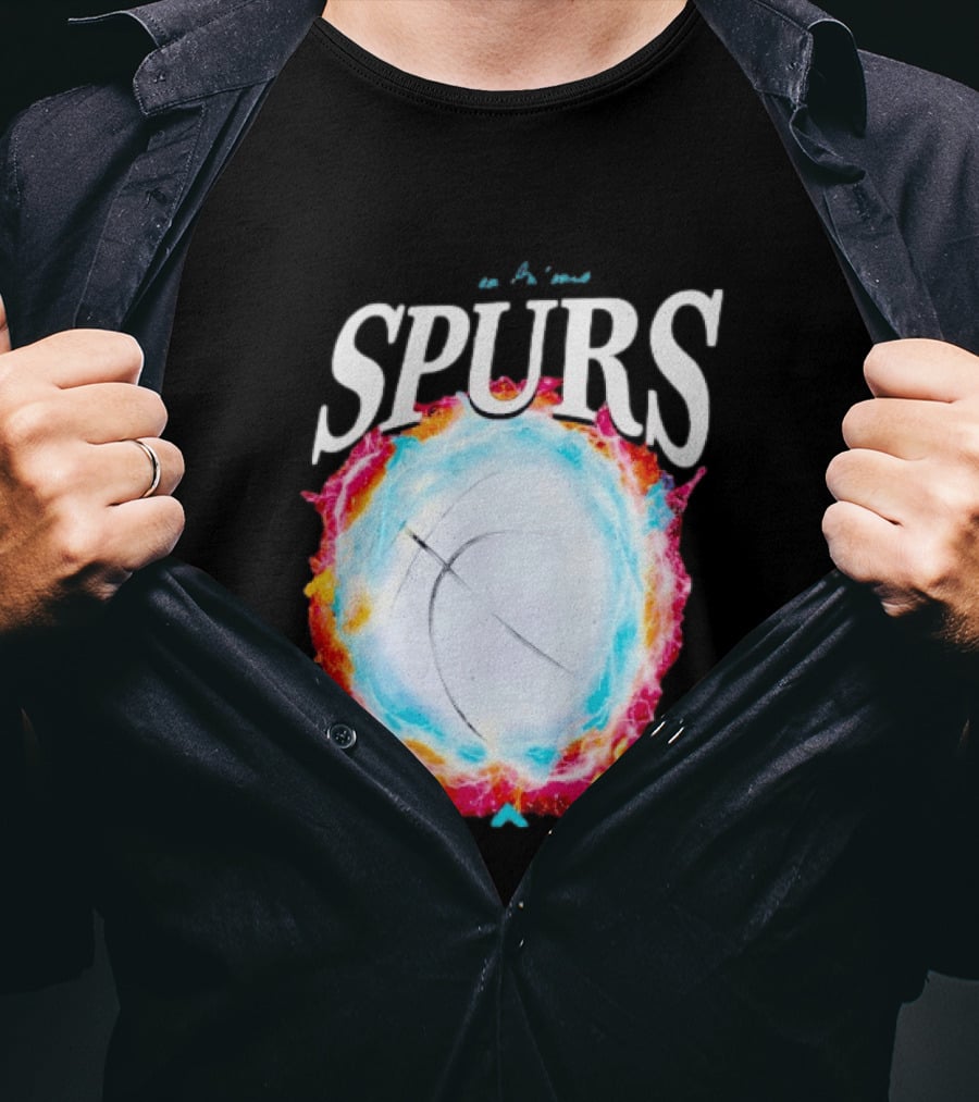 San Antonio Spurs Basketball Cosmic Energy Burst 2026 T-Shirt