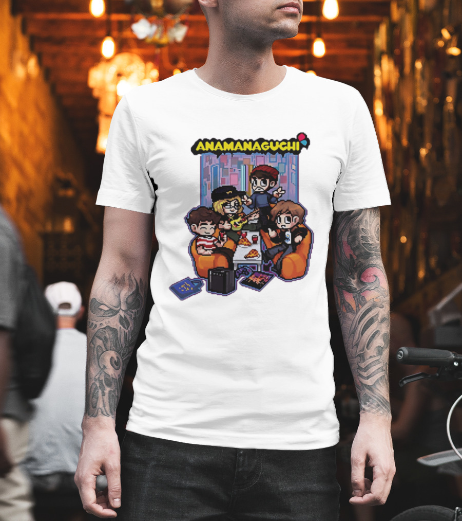 Anamanaguchi Scott Pilgrim Vs The World The Game Retro Pixel Art Scene T-Shirt