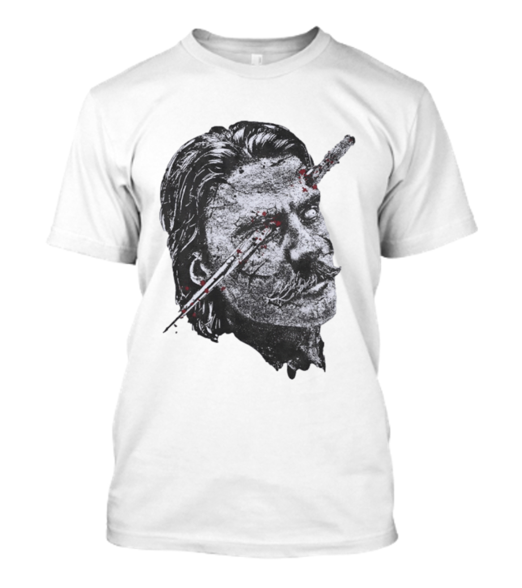 Chud The Builder Black And White Drawing With Eye Injury Dalton Eatherly T-Shirt
