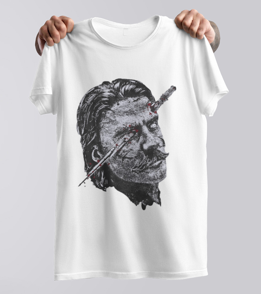 Chud The Builder Black And White Drawing With Eye Injury Dalton Eatherly T-Shirt