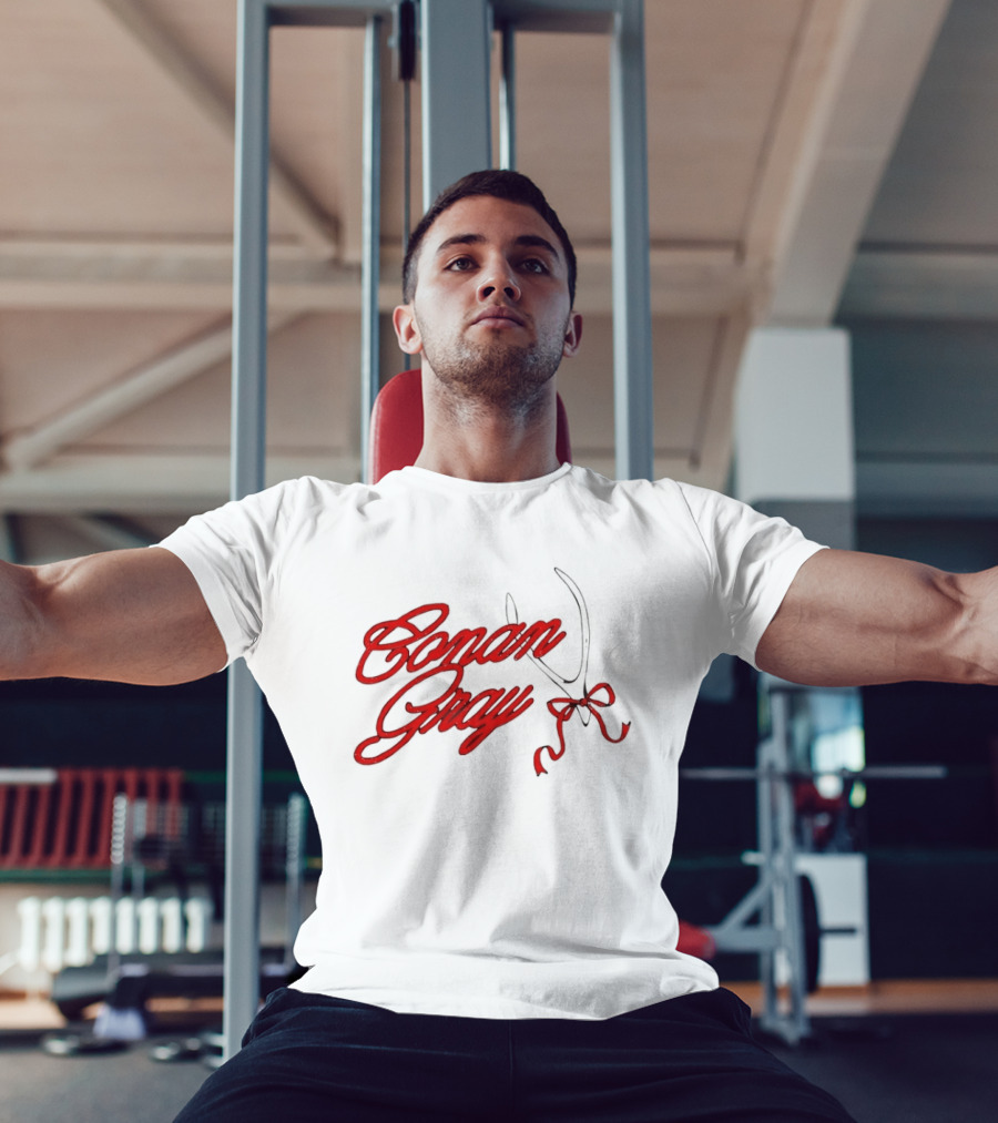 Conan Gray Red Script With Bow T-Shirt