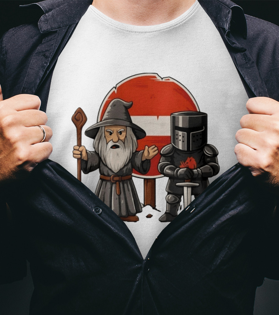 Gandalf Black Knight None Shall Pass T-Shirt
