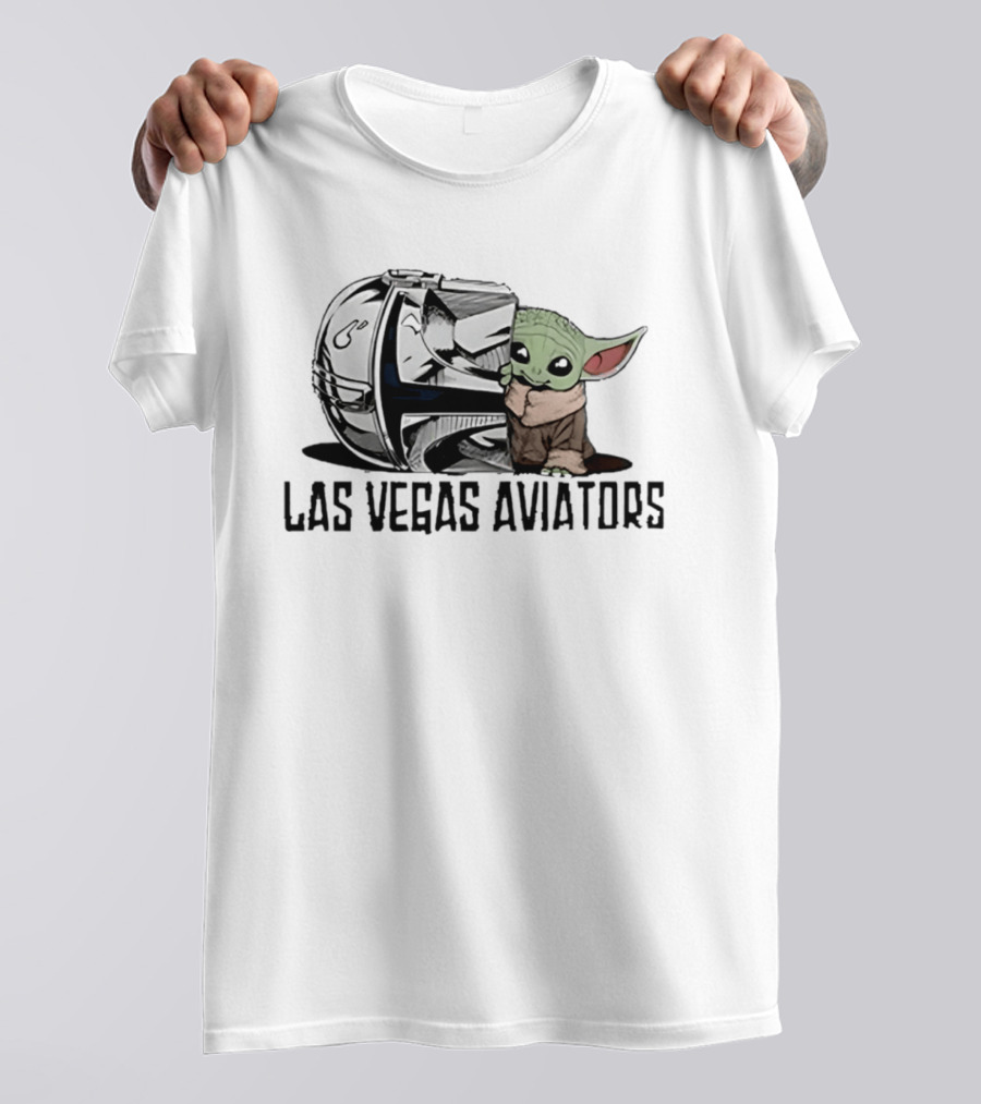 Las Vegas Aviators Star Wars Night 2026 Baby Yoda Pilot Helmet T-Shirt