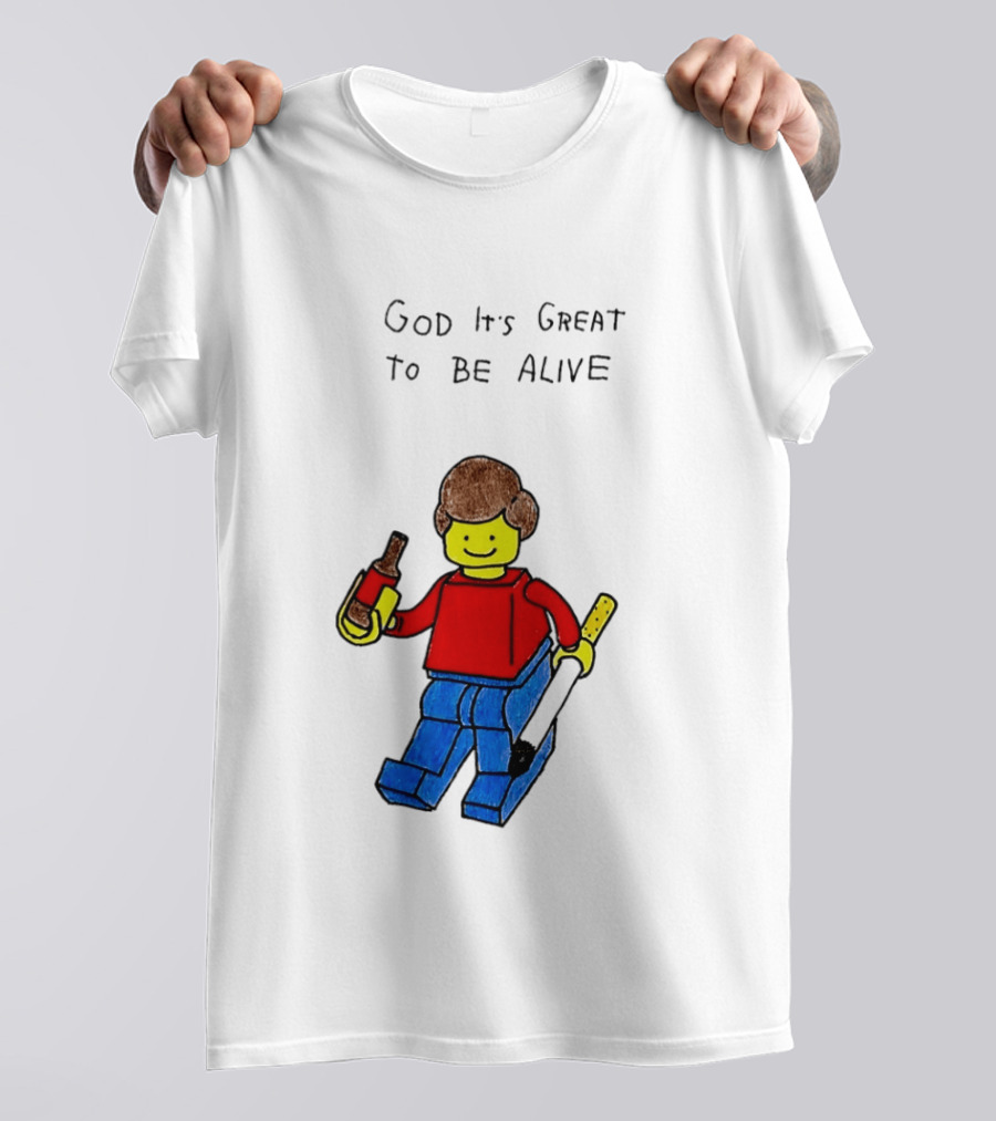 Lego God It's Great To Be Alive Paintbrush And Bottle T-Shirt