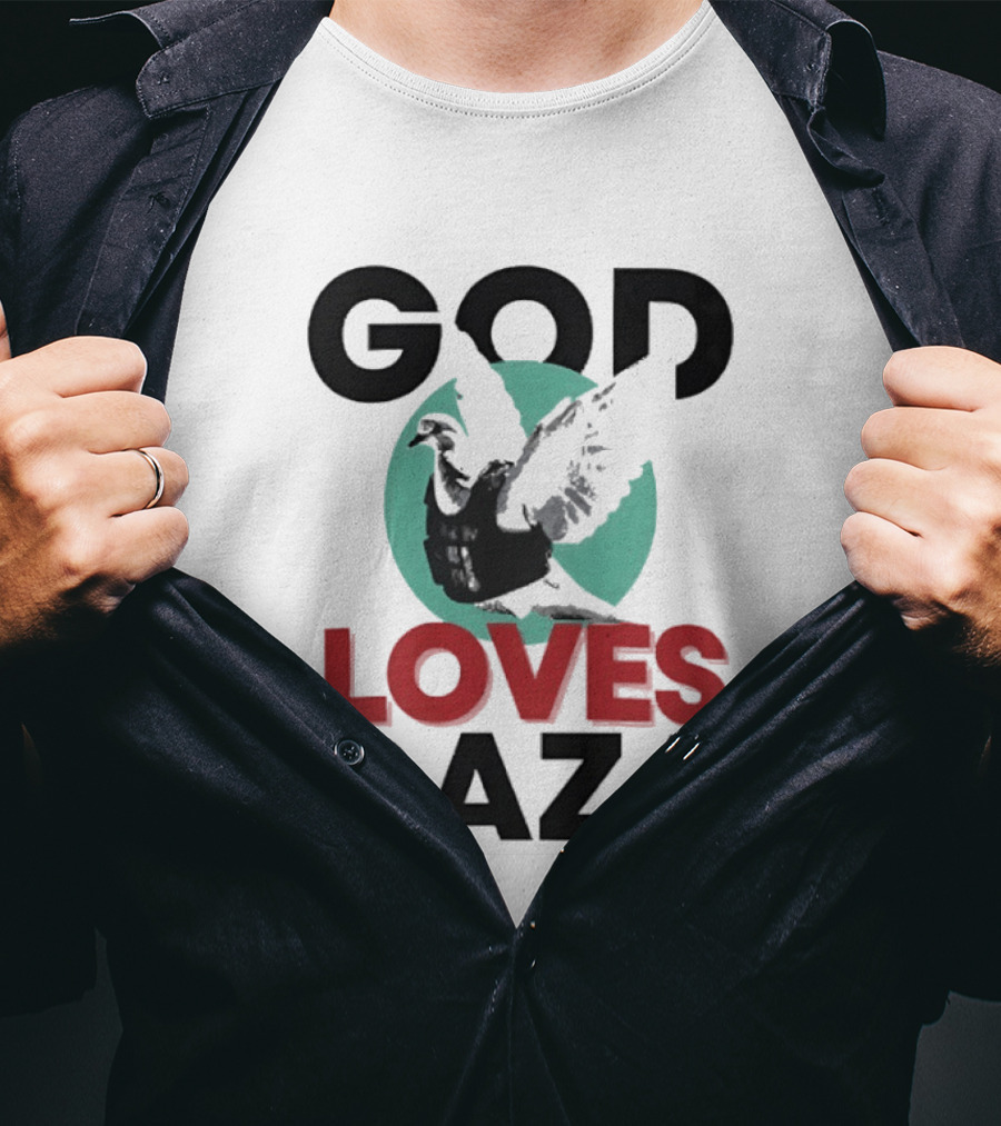 GOD LOVES GAZA Bird T-Shirt