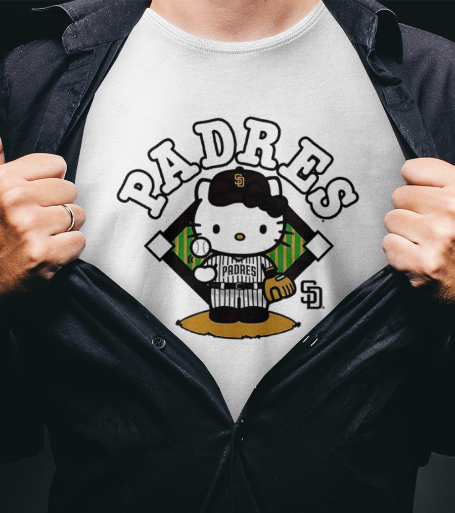 Hello Kitty Padres San Diego Baseball SD 2026 MLB T-Shirt