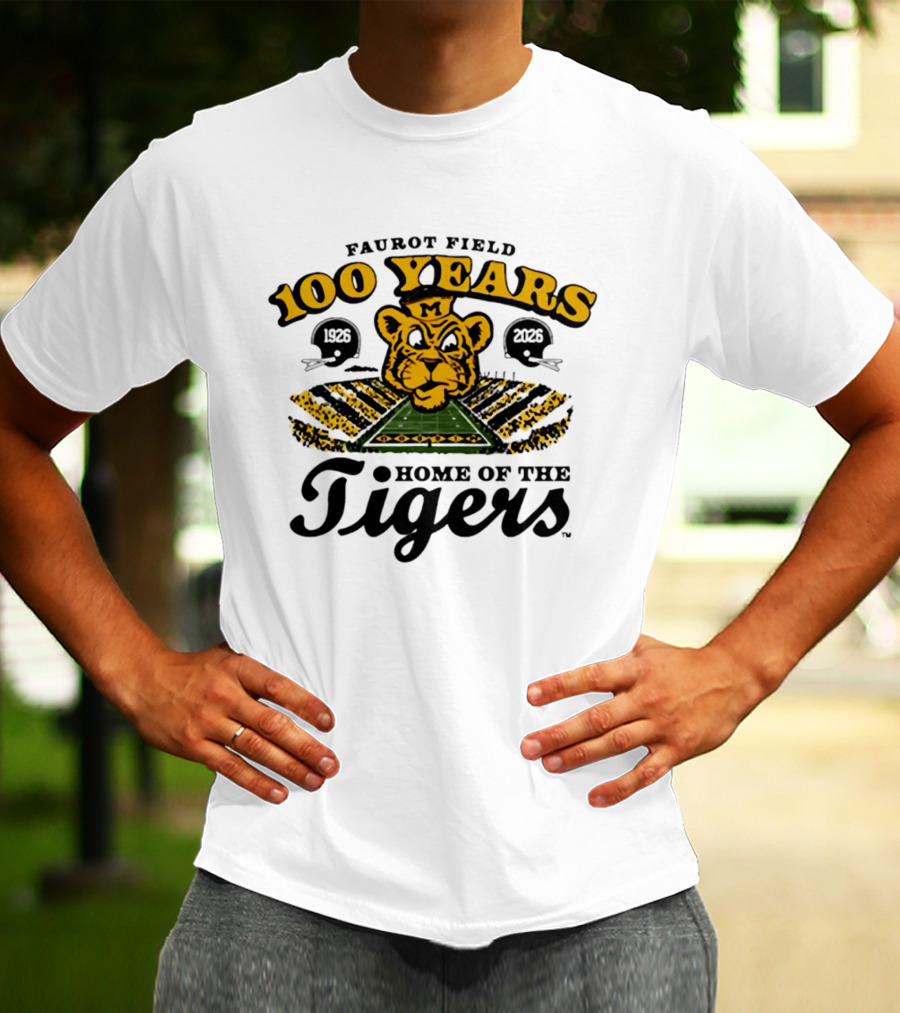 Faurot Field 100 Years Home Of The Tigers 1926 2026 T-Shirt
