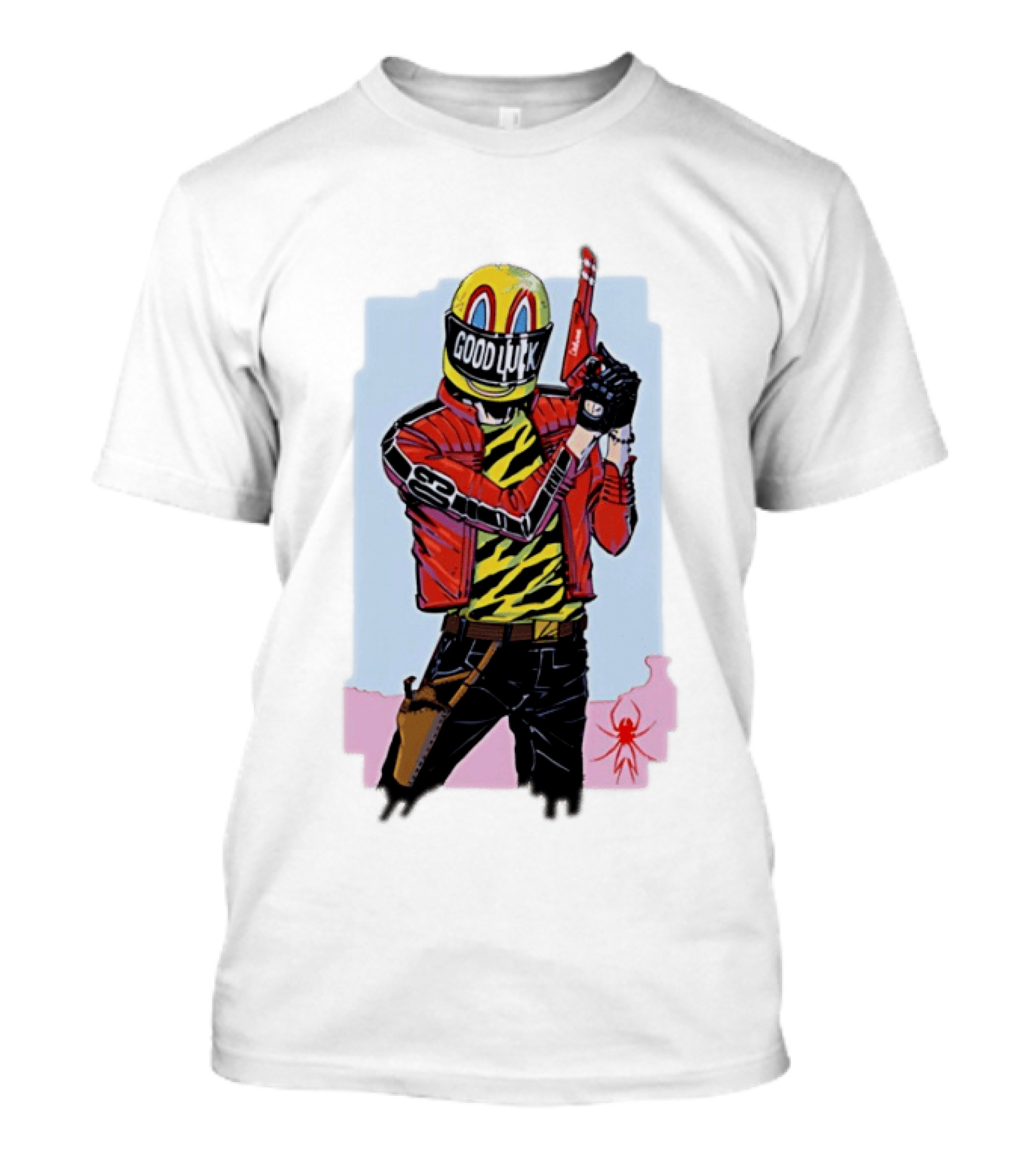 My Chemical Romance Good Luck Killjoys Comic Helmet And Gun Red Spider T-Shirt