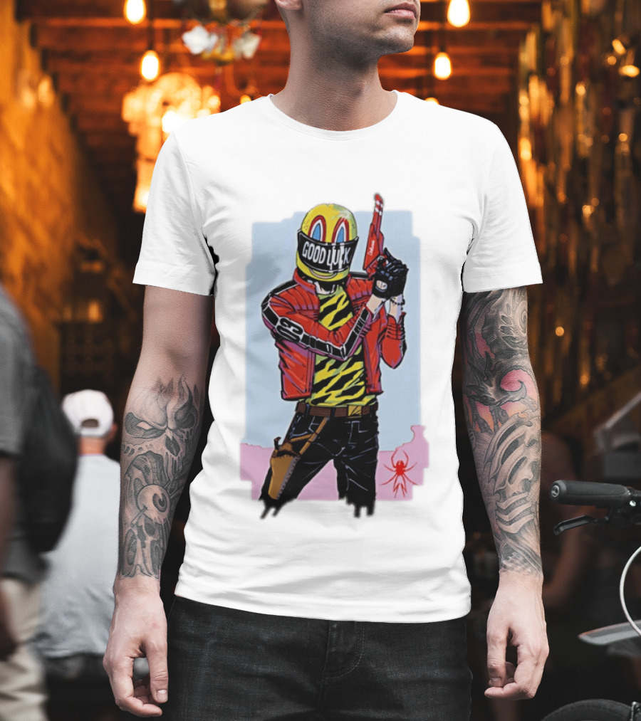 My Chemical Romance Good Luck Killjoys Comic Helmet And Gun Red Spider T-Shirt