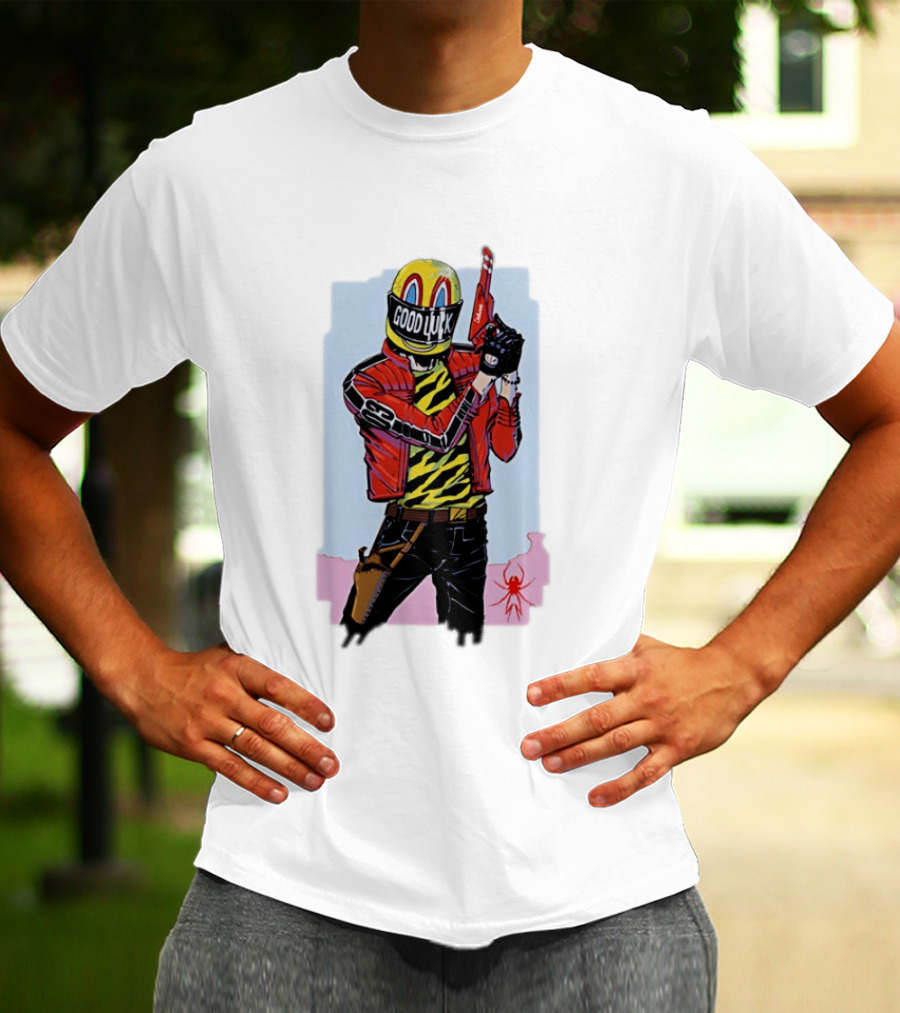 My Chemical Romance Good Luck Killjoys Comic Helmet And Gun Red Spider T-Shirt