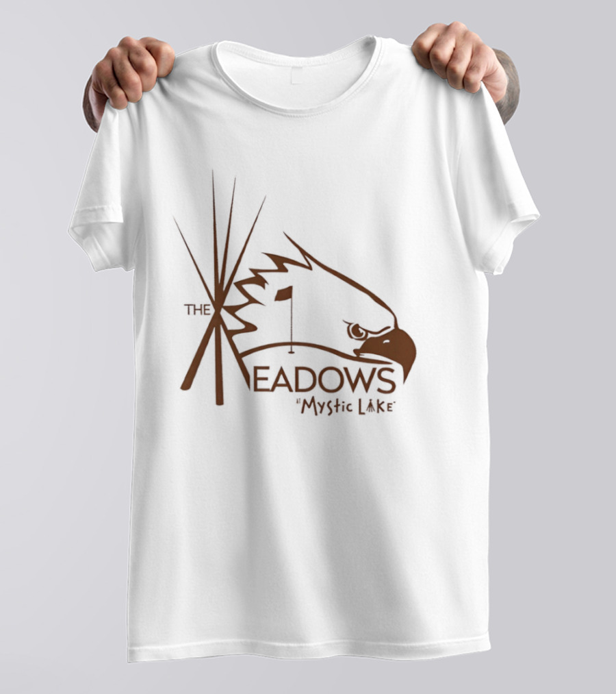 The Meadows Mystic Lake Golf With Eagle And Flag T-Shirt