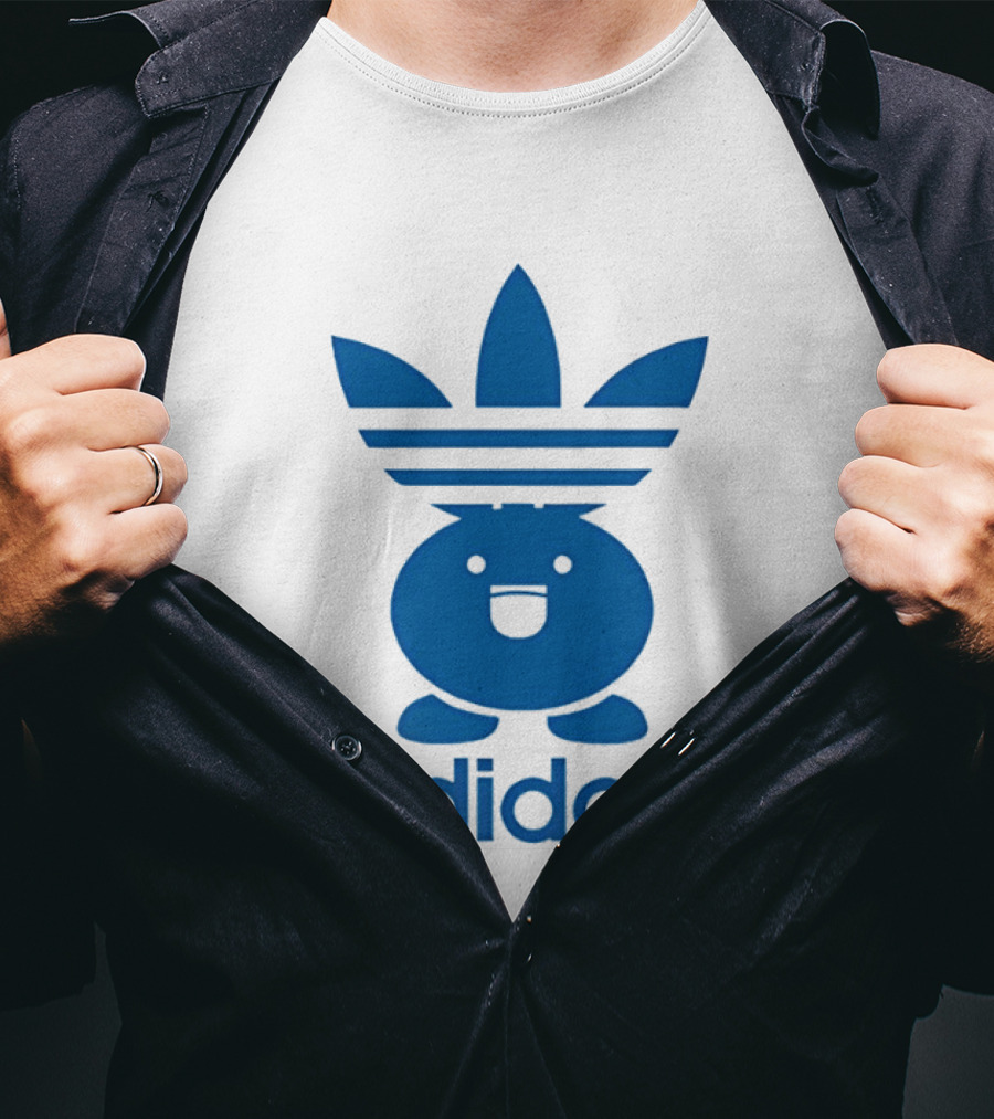 Odidas Pokemon Oddish Mashup Blue T-Shirt
