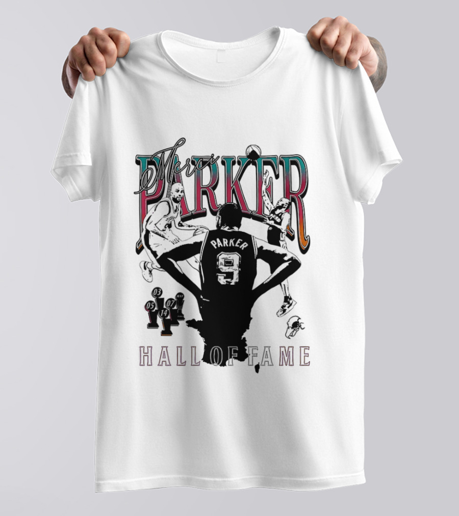 Parker Hall Of Fame NBA Tony Parker San Antonio Spurs T-Shirt