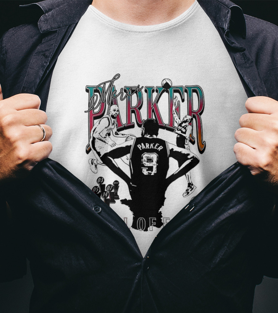 Parker Hall Of Fame NBA Tony Parker San Antonio Spurs T-Shirt