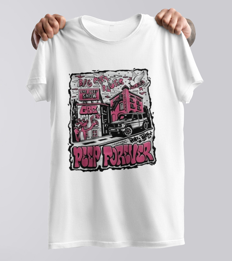 Big City Blues Peep Show Peep Forever Pink Panther GBC Park Avenue T-Shirt